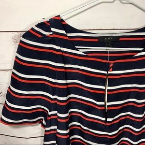 J. Crew Striped Silk Dress NWT